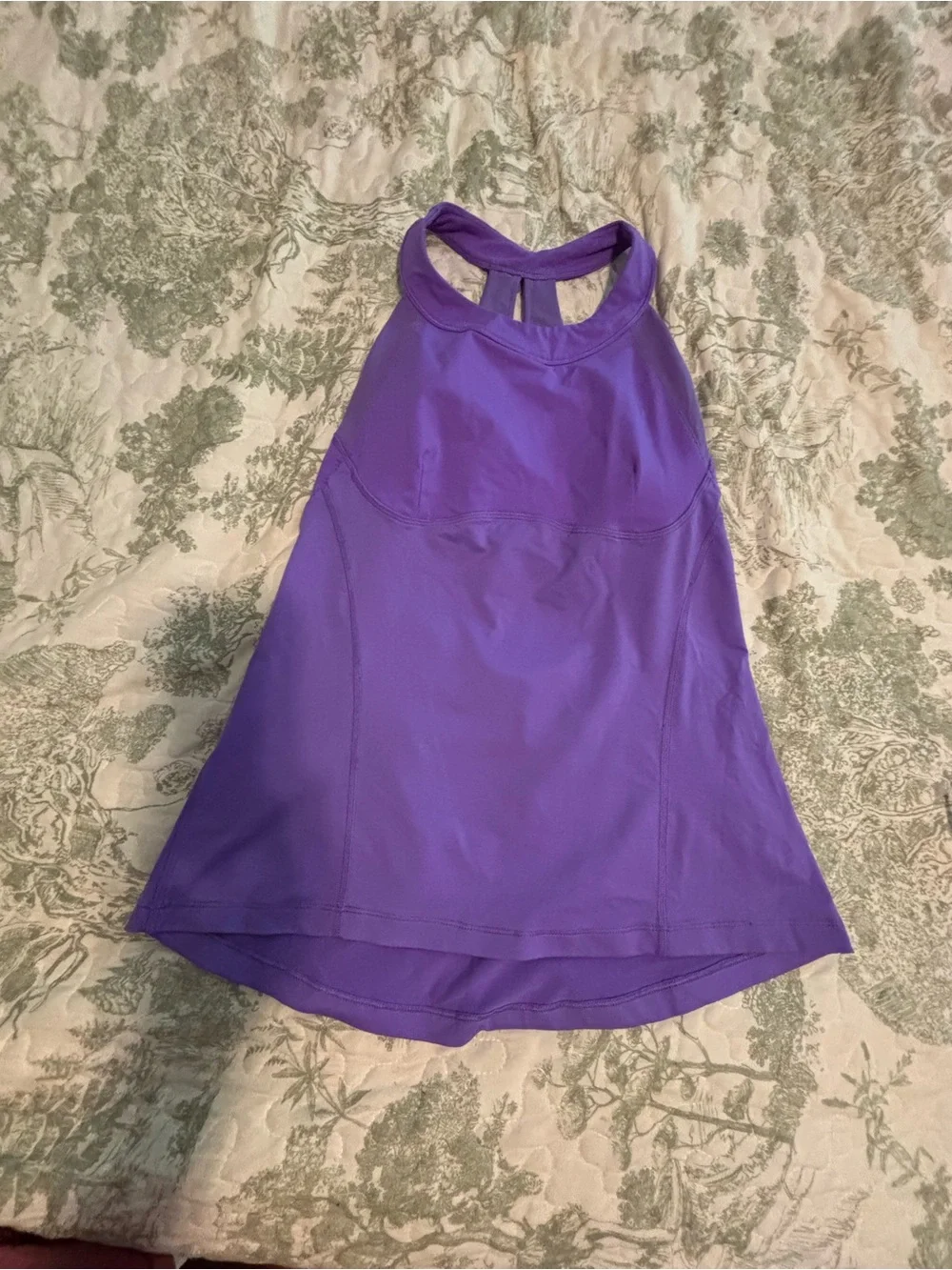 lululemon sz 10 Make It Count Tank Top Purple Racerback cutout vtg 2013 workout